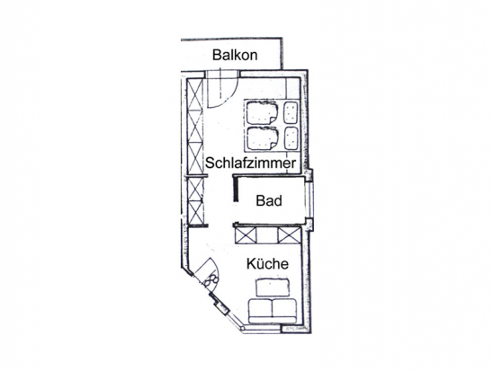 Skizze für Appartement A "Lieblingsplatz" im Ferienhaus Eva